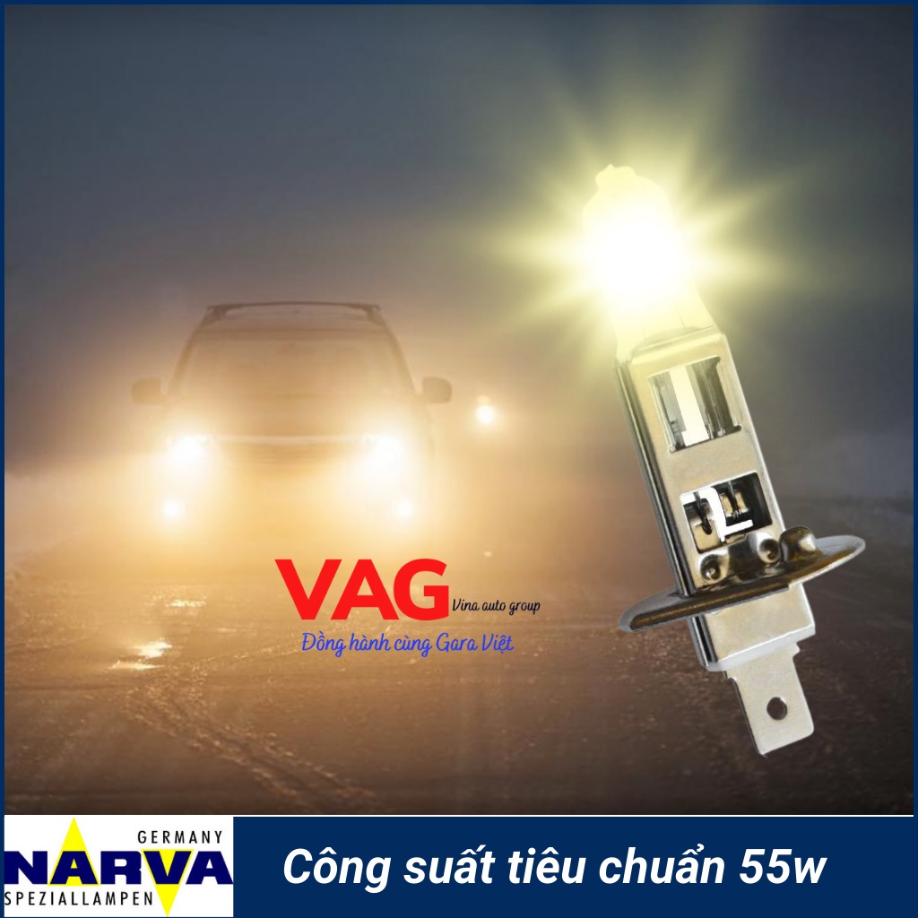 Bóng đèn pha NARVA H1 12V 55W chính hãng của Đức