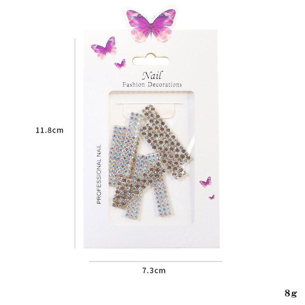 Sticker Dán Móng Tay Hình Chữ Cái Mới|Keo Dán Móng Giả Lấp Lánh|Kim Cương Đầy Màu Sắc Nóng Bỏng