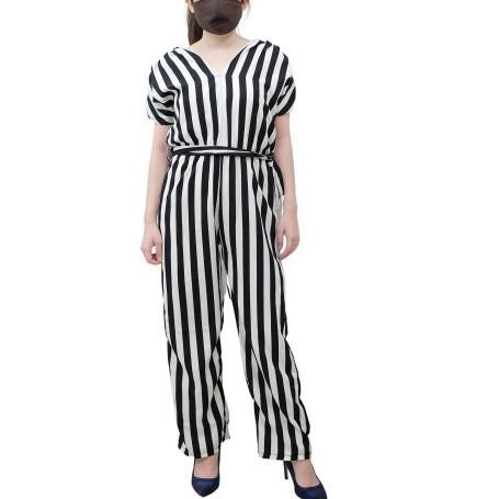 Jumpsuit Tay Ngắn Dáng Dài Kiểu Hàn Quốc Thiết Kế Dễ Thương Cho Nữ