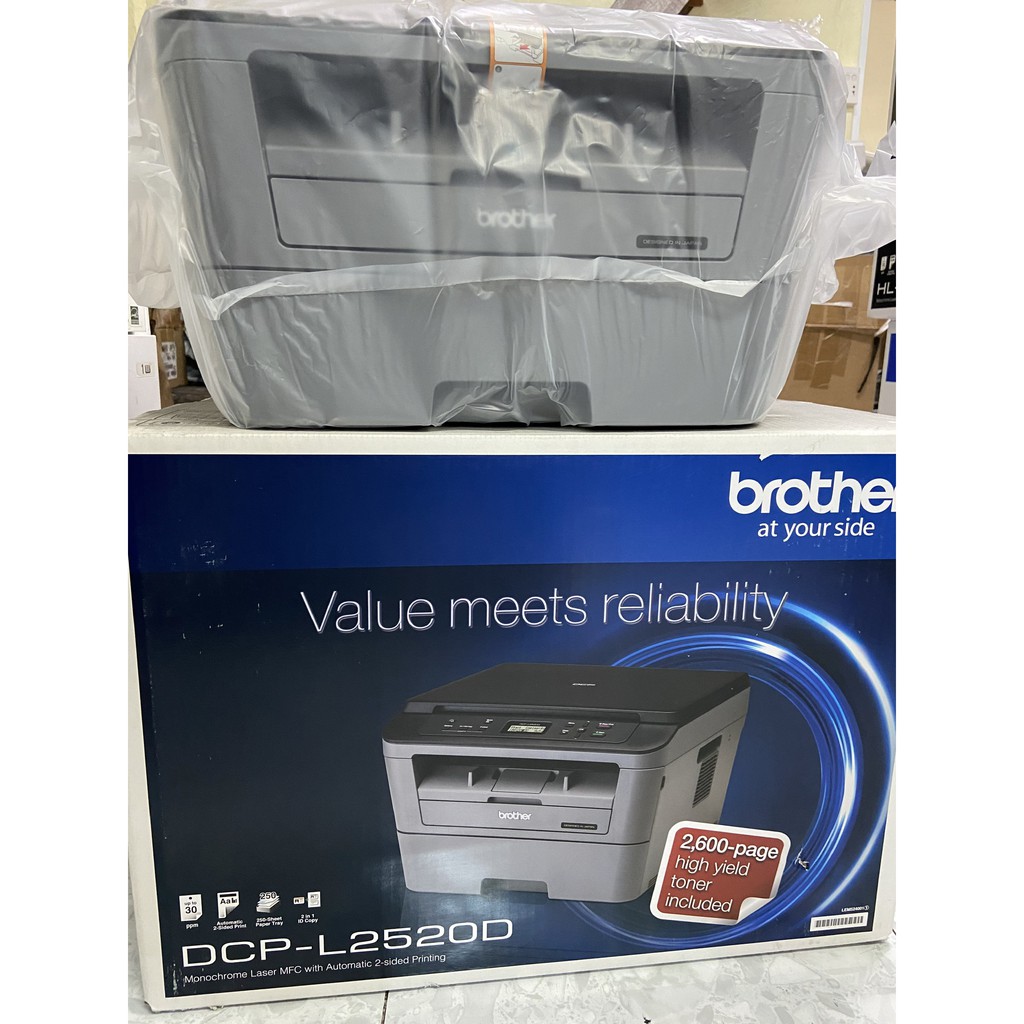 Máy in Brother DCP 2520D - Hàng chính hãng  - tặng kèm thêm 01 hộp mực 2385 - chức năng in 2 mặt / scan / copy