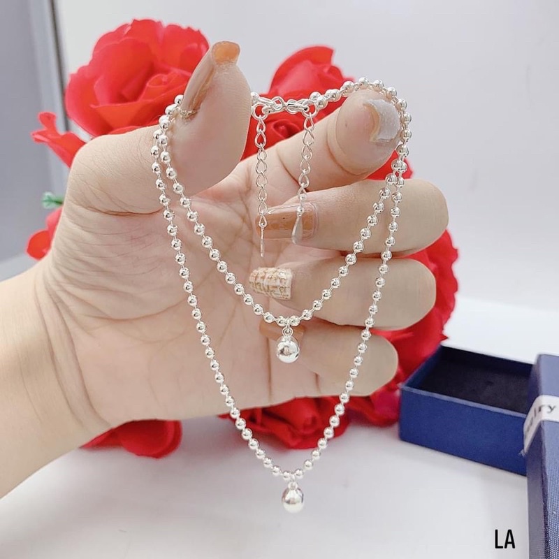 lắc bi tay và chân nữ mĩx chuông , bi to bóng đẹp chuẩn bạc ta (ảnh thật)