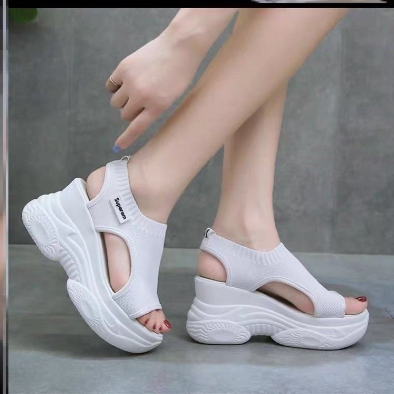Sandal đế xuồng, sandal đế bằng cao 8cm⚡️ANDU STORE⚡️