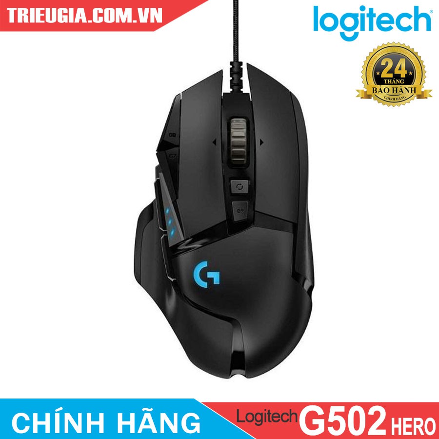 Chuột Game Logitech G502 Hero Gaming USB Black Chính Hãng - Logitech G502