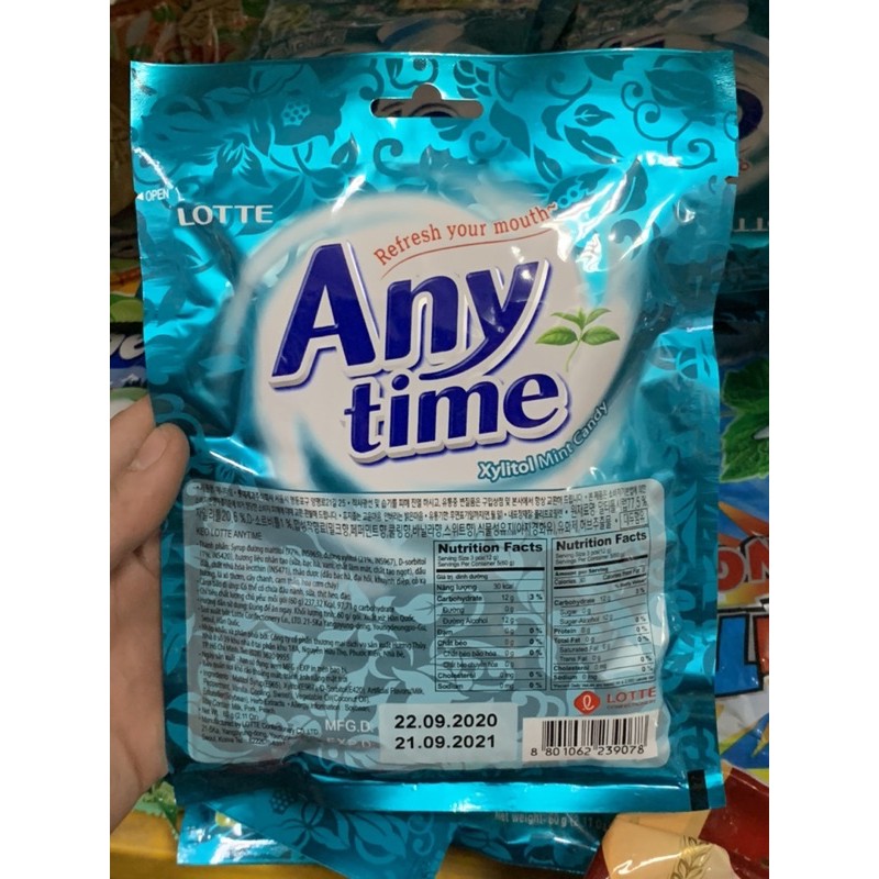 Kẹo Lotte AnyTime Bạc Hà 60g