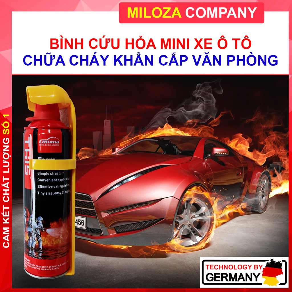 [MILOZA] Bình Chữa Cháy - Bình Cứu Hỏa Mini - Dập Lửa Khần Cấp Cho Ô tô Xe Máy - Dùng Gia Đình, VP - THIS Fire Exsting