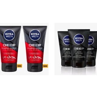 Sữa Rửa Mặt Nivea Men Than Đen Hoạt Tính Deep White Oil Clear (100g)