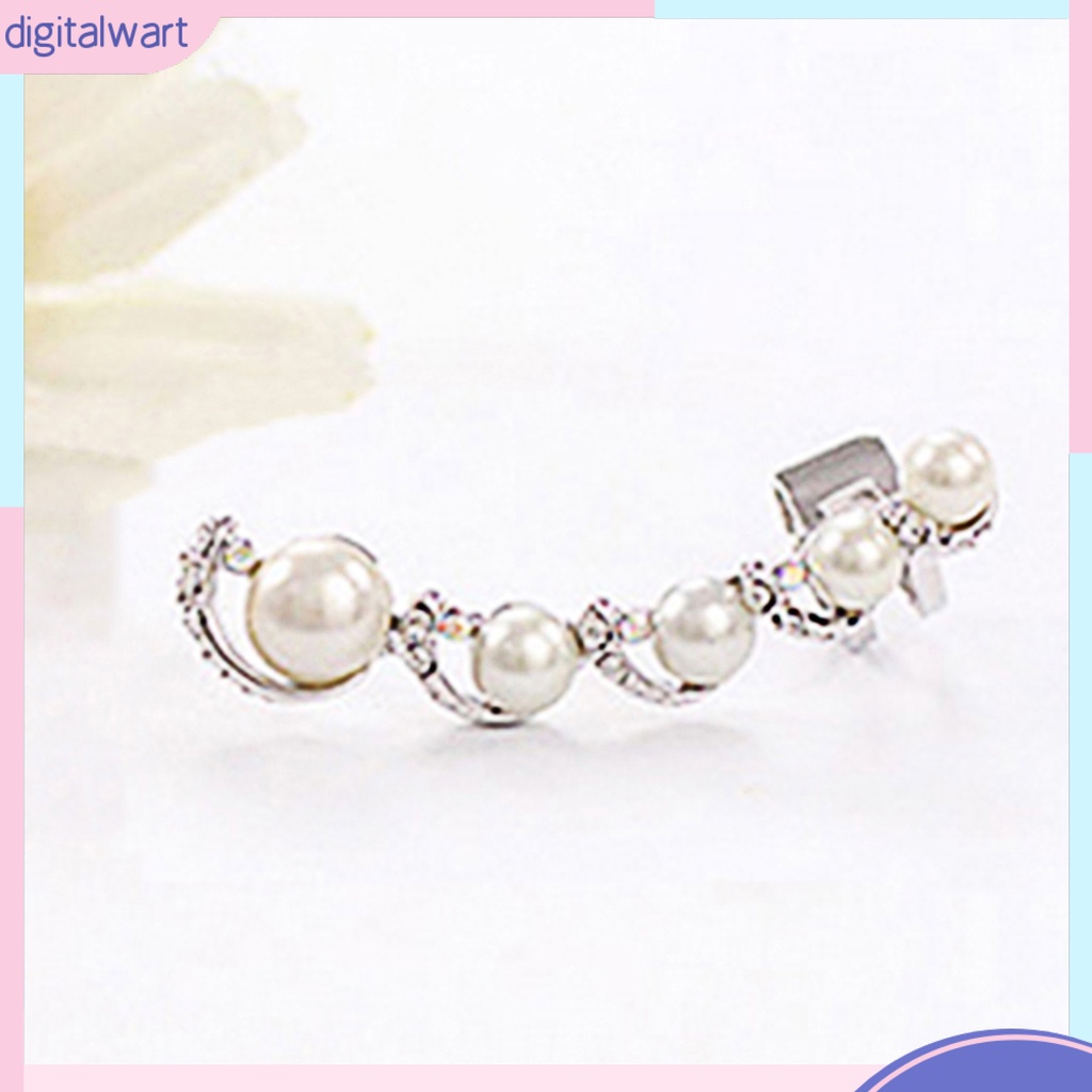 Khuyên tai trái đơn phối đá quý ngọc trai nhân tạo sang trọng dành cho nữ