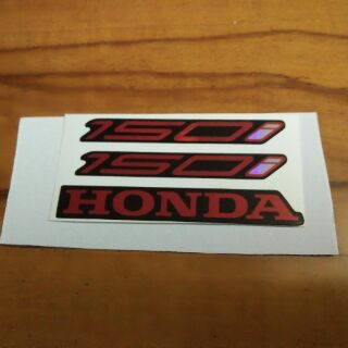 Bộ tem dán Honda 150 i màu đỏ phản quang