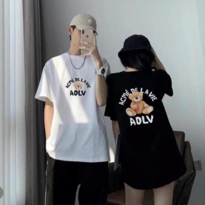 (ẢNH THẬT) Áo thun tay lỡ ADLV phông Unisex nam nữ Premium Cotton oversize form rộng GẤU BEAR | BigBuy360 - bigbuy360.vn