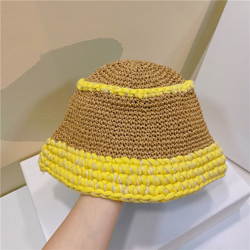 Nón Tai Bèo Đan Len Vành Rộng Màu Sắc Xinh Xắn Thời Trang Xuân Hè Cho Nữ