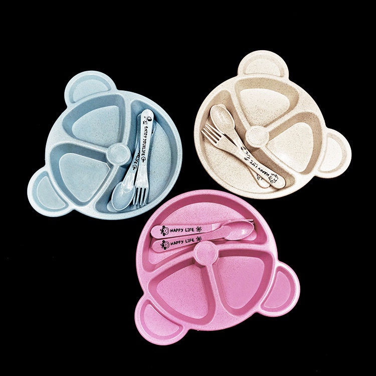 Đĩa Nhựa Lúa Mạch Tròn Có Giá Phơi, Đựng Bánh Kẹo Đẹp Hình Tròn Tai Thỏ Nhỏ Nhiều Màu