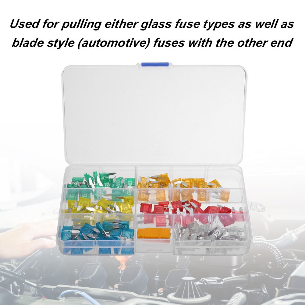 120 Pcs Car Insurance Film Plug-in Fuse Profile Blade Fuse Assortment Set