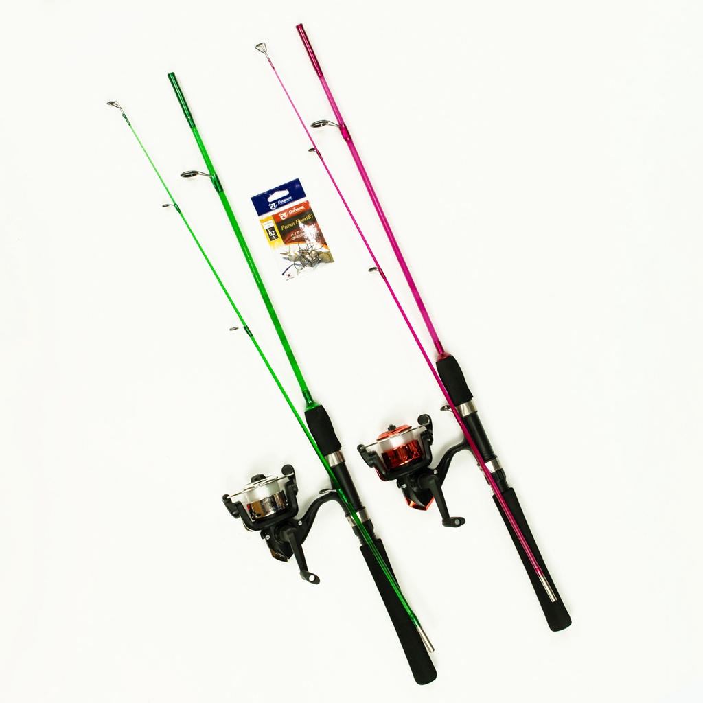 №Combo cần máy 2 khúc Crawfish 1m2,1m35 + câu cá size 200 giá rẻ