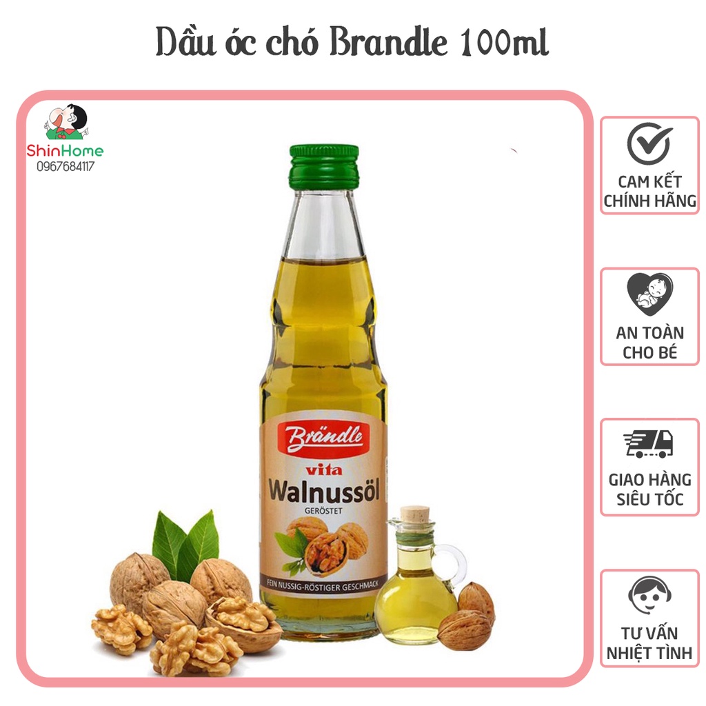 Dầu óc chó Brandle vita Walnussol cho bé ăn dặm 100ml