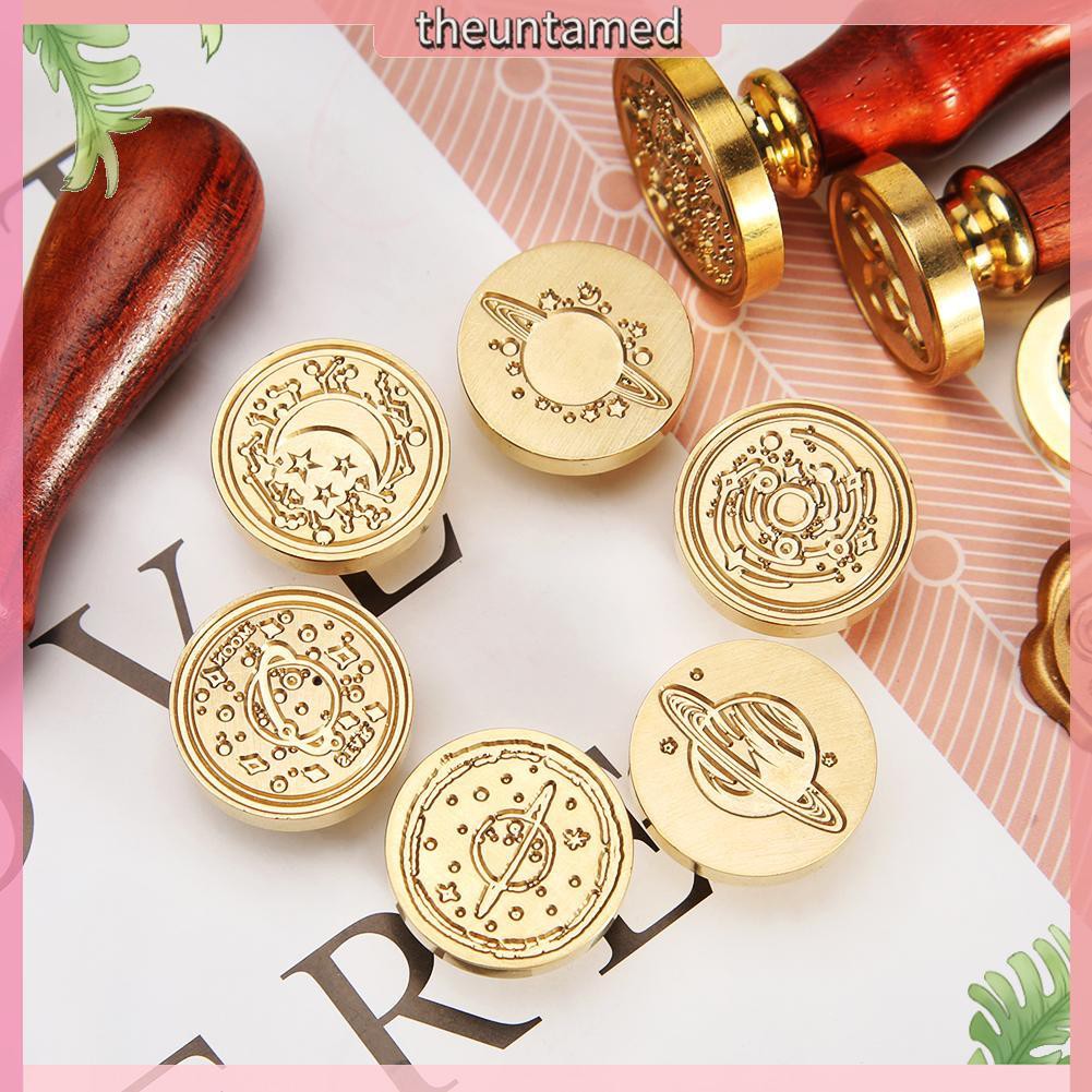 Đầu in sáp bằng gỗ cầm tay phong cách cổ điển dùng in bìa thư