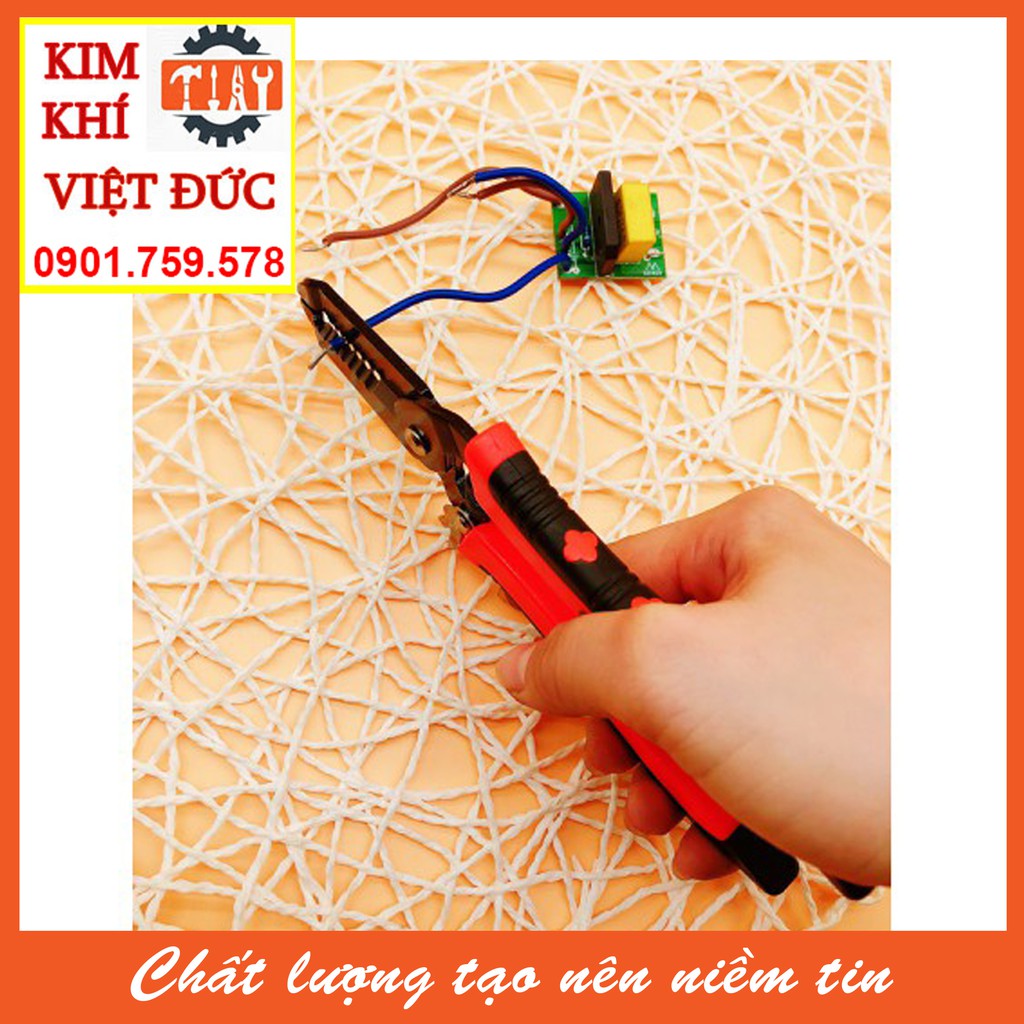 Kìm tuốt dây điện tự bung Nhật Kapusi K-9100 0.6-2.6mm 10-22 AWG