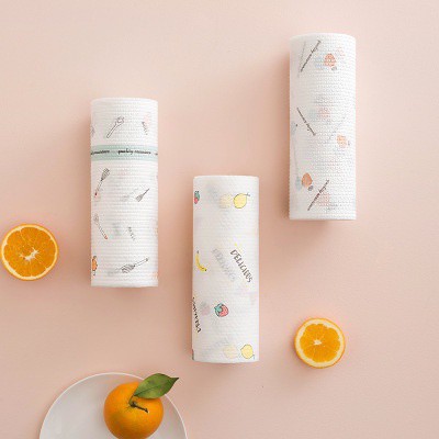 Khăn giấy lau đa năng lau bếp 40 miếng hình thú cute có thể giặt được và tái sử dụng 88289