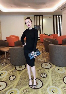 Váy body dài tay