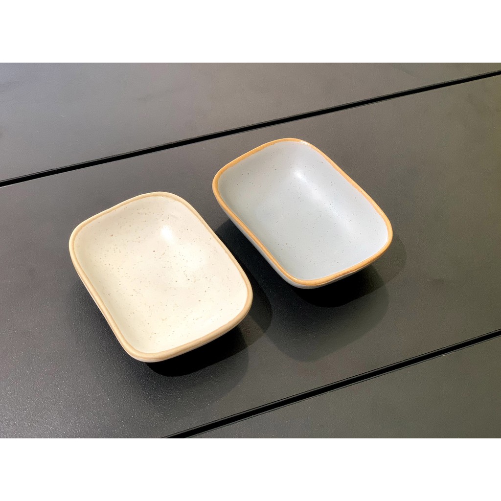 TWIN - Chén chấm sứ men mờ cao cấp 8 x 6 cm