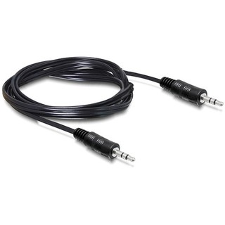 Dây cáp loa 2 đầu đực 3.5mm sợi tròn màu đen rẻ - 1.5m