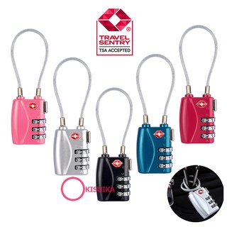 Ổ khóa số du lịch Kim Loại Dây Cáp TSA719 JASIT bảo mật cho vali túi xách hành lý chuẩn TSA