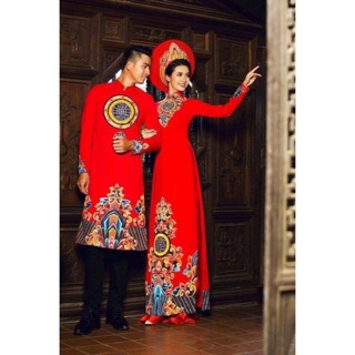 Set áo cưới nam nữ kèm mấn quần