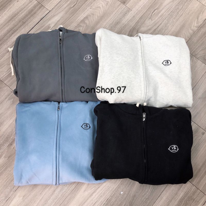 Áo Hoodie Nỉ Bông kéo khoa lót nhung Unissex Cho Cả Nam Nữ Thêu Mặt Em Bé, HOODIE Form rộng, Áo khoác Nỉ | BigBuy360 - bigbuy360.vn