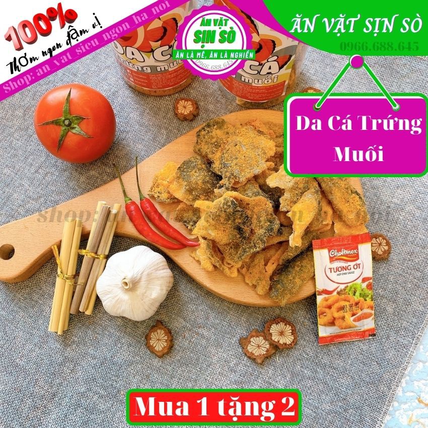 250g Da Cá trứng Muối Siêu Ngon Tiệm đồ Ăn Vặt SỊN SÒ Thơm Ngon Đậm Vị