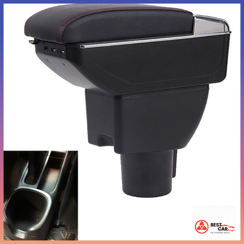 Hộp tỳ tay Huyndai Getz cao cấp tích hợp cổng sạc USB - Bảo hành 12 tháng