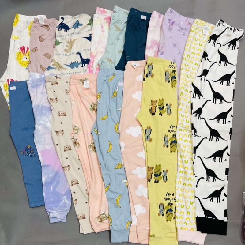 (80-150)Quần ngủ cotton dài lẻ mặc nhà thu đông xuất Hàn dư xịn nhiều mẫu cho bé trai bé gái
