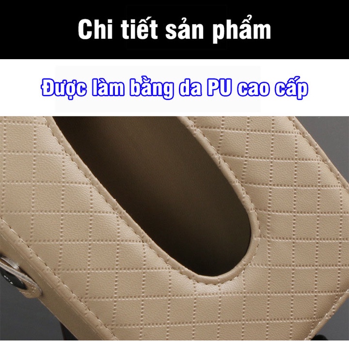 [Mã LIFEAUMAY giảm 10% tối đa 30k đơn 150k] Hộp đựng giấy ăn, hộp đựng khăn giấy trên ô tô bằng da sang trọng - lịch sự