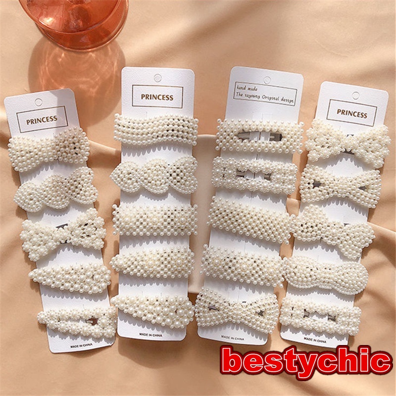 1 Kẹp Tóc Đính Ngọc Trai Nhân Tạo Phong Cách Hàn Quốc