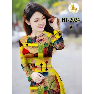 Áo Dài Lụa Nhật In 3D Mềm Mịn