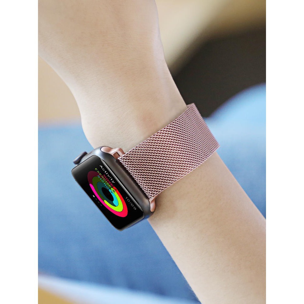 [Giá Sốc ] Dây Apple Watch Thép Milanese Loop Màu Hồng Cho Apple Watch Size 38/40mm , 42/44 mm