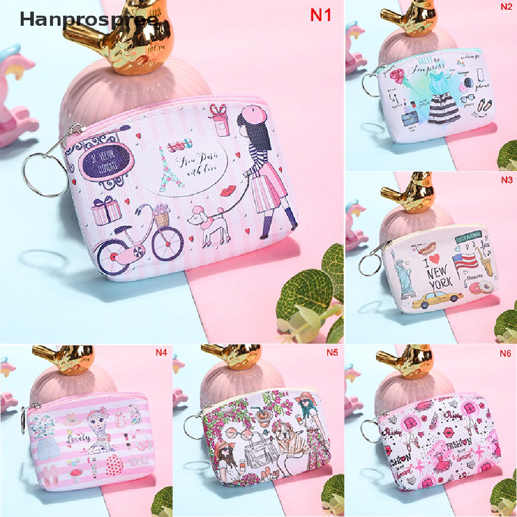 1 Ví Mini Đựng Tiền Xu / Thẻ Họa Tiết Hoạt Hình Dễ Thương Cho Nữ