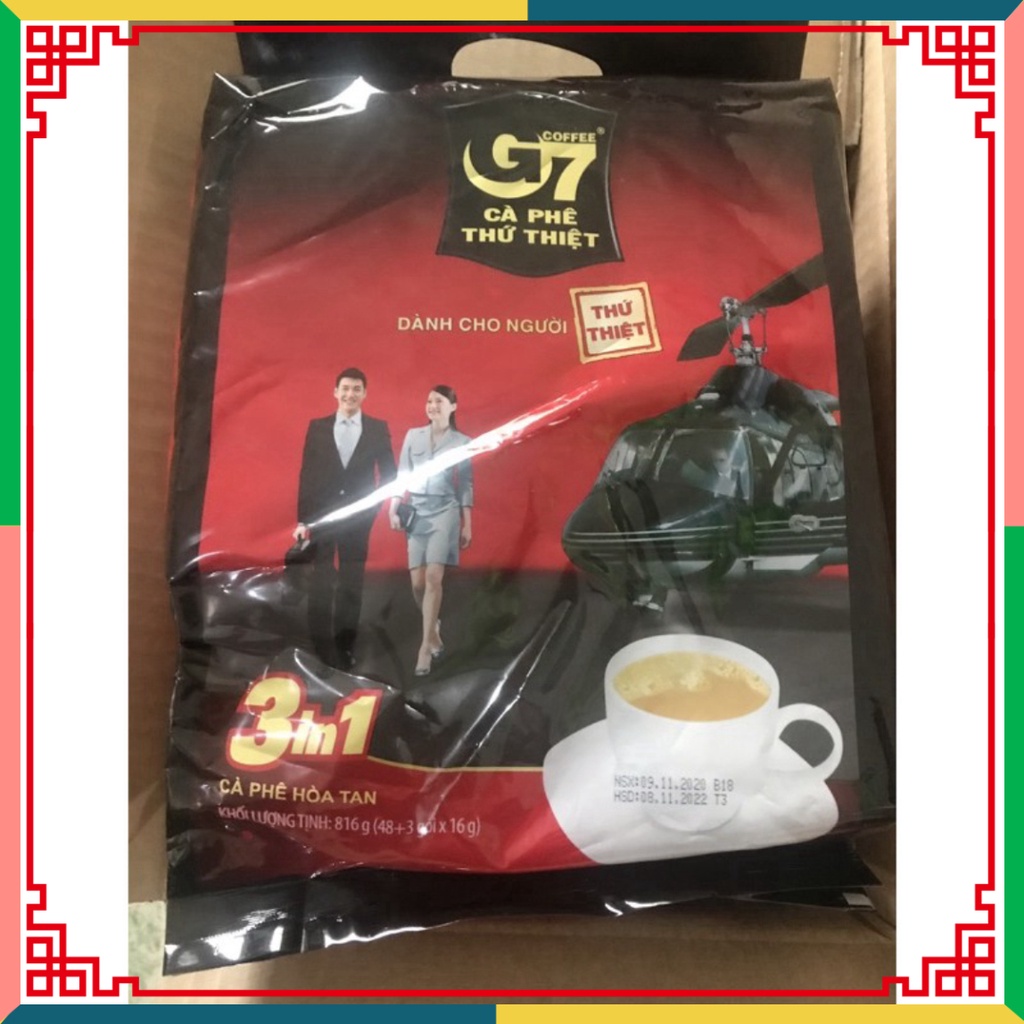 (HOT LIKE) Bịch 50 Gói cafe G7 bịch 50 gói x 16g (có tem)