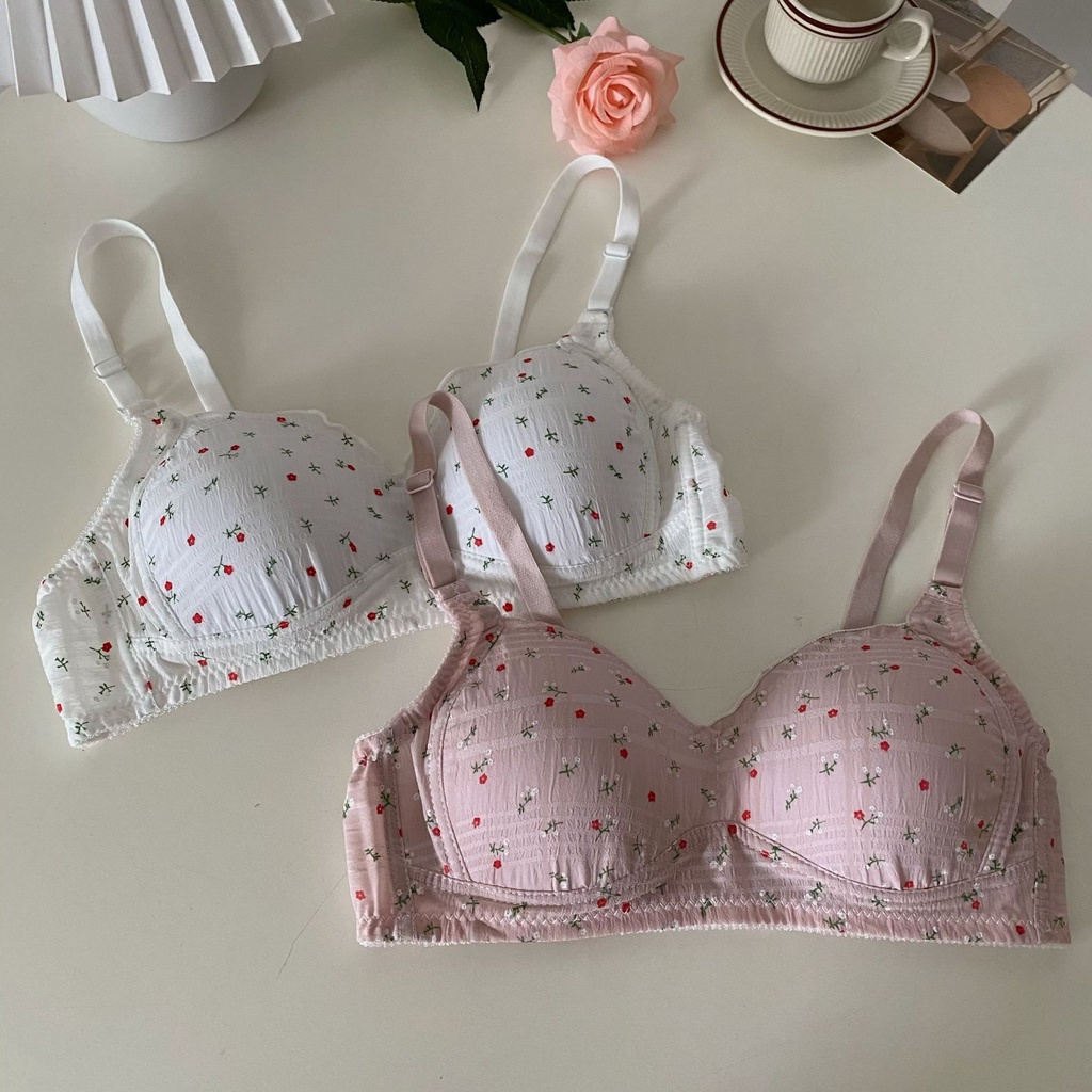 Áo Ngực Không Gọng Họa Tiết Hoa Ngọt Ngào Mới