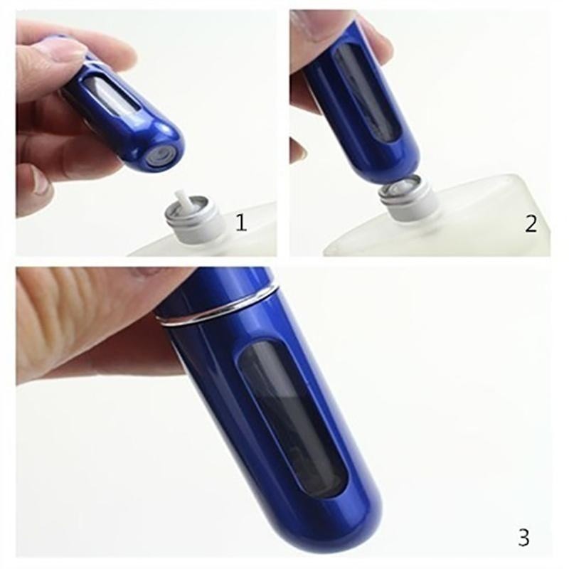 5ML Mini Perfume Bottle Container Aluminum Refillable Spray Perfume Bottle