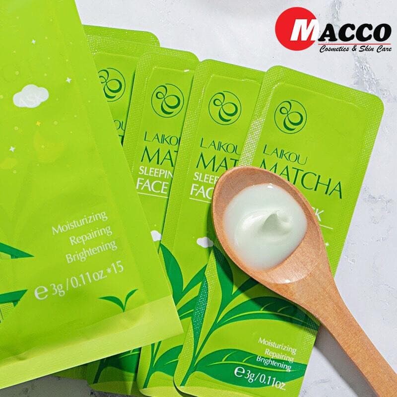 Bịch 15 Miếng Mặt Nạ Ngủ Trà Xanh Matcha Mud Mask Laikou | BigBuy360 - bigbuy360.vn