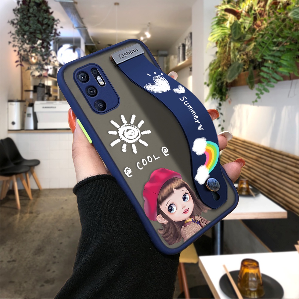 Ốp Điện Thoại Trong Suốt Họa Tiết Cô Gái & Chữ Sunshine Cho OPPO Reno 6 5 6Z Pro 5G 4G