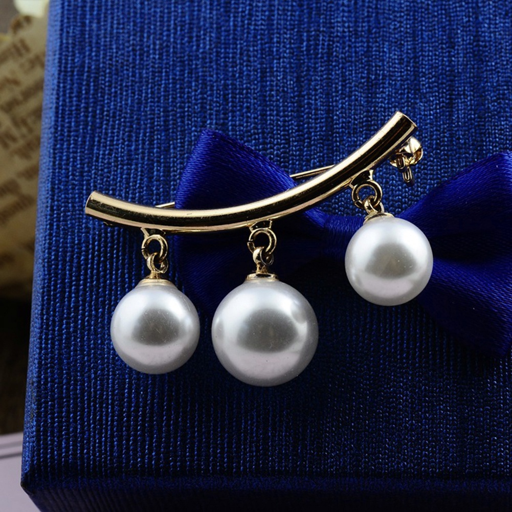 Trâm cài gắn hạt ngọc trai giả trang trí trang phục thời trang