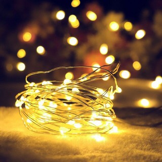 Dây đèn led fairylight, dây đèn đom đóm 3 Mét 30 bóng  màu vàng ấm/ đủ màu derco trang trí nhà cửa