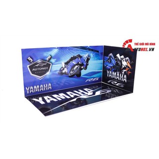 DIORAMA MÔ HÌNH XE 1:12 GARAGE SHOWROOM CHO MÔ TÔ YAMAHA YZF R6 2020 PK203