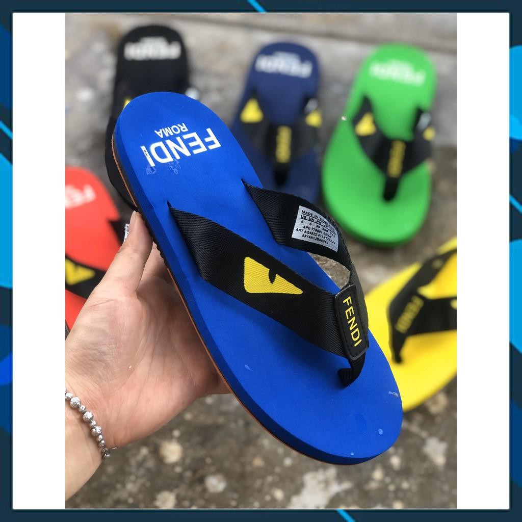 Dép Kẹp Xỏ ngón Mắt Cáo Đế đúc Xanh Dương [Ảnh Thật + Hộp]