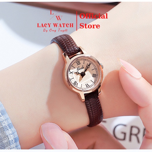 Đồng hồ nữ LaCy Watch đồng hồ đeo tay dây da chống nước mặt tròn nhỏ cọc số La Mã vintage DHVGE0010 | BigBuy360 - bigbuy360.vn