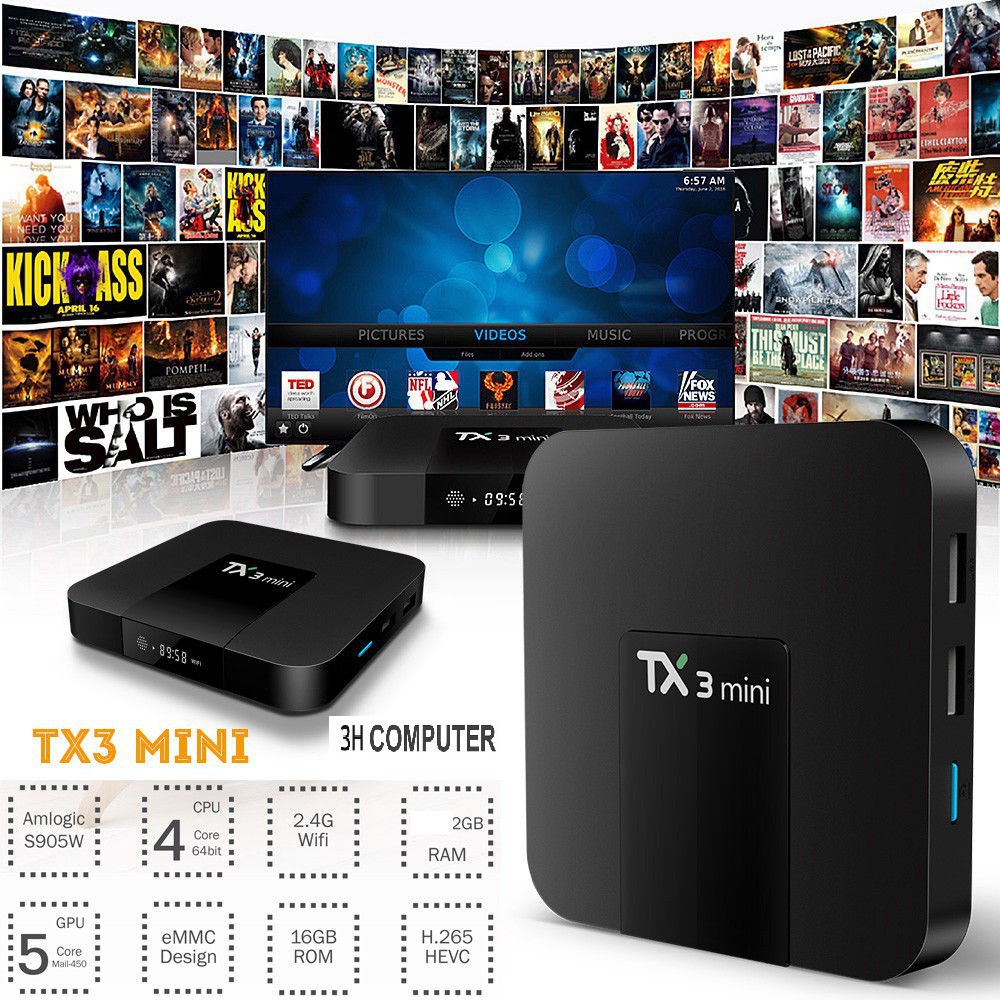 [Xả kho] TIVI BOX TX3 RAM 2G Ổ CỨNG 16G ANROID 7.1.2 có bletooth