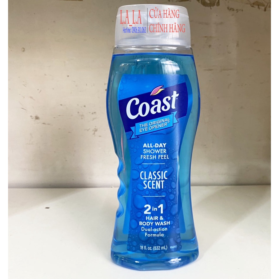 Sữa Tắm Gội Coast Classic Scent 532ml - Hàng Mỹ