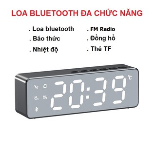 Loa Bluetooth đa năng âm thanh cực hay, Loa, Đồng hồ, Báo thức, Nhiệt độ, Đài FM, Hỗ trợ nghe bằng thẻ nhớ