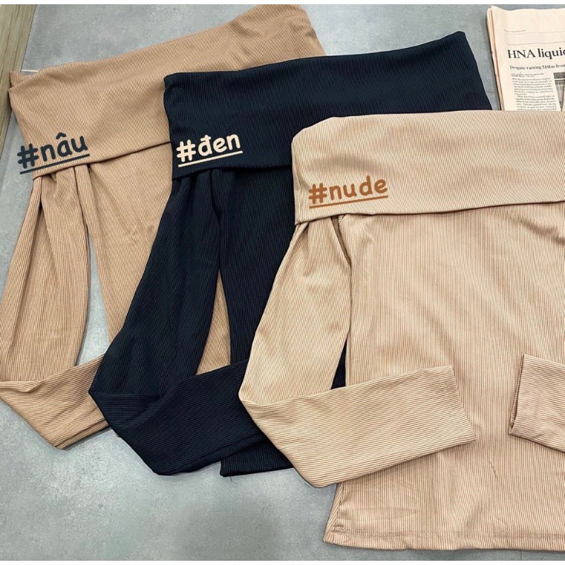 ÁO body len tăm trễ vai (3 màu) - 22.Lystore | BigBuy360 - bigbuy360.vn