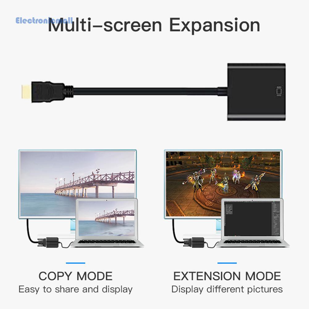 Đầu Chuyển Đổi Từ Cổng Hdmi Sang Cổng Cắm Vga 1080p Full Hd Dùng Cho Máy Chiếu / Máy Chiếu / Hdtv